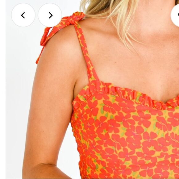 Dress Forum Orange Floral Maxi Dress - Picture 7 of 8